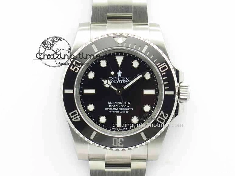 0202 Submariner 114060 Black Ceramic No Date JF 1:1 Best Edition On SS Bracelet SH3130 V Attractive 3641